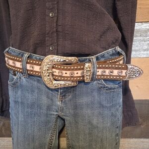 Womens Rhinestone Embellished Belt